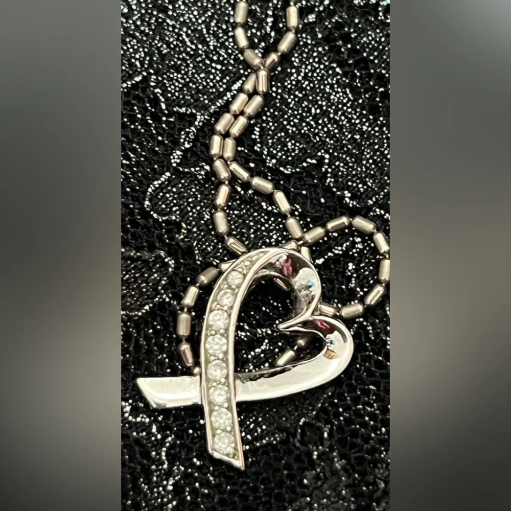 Sterling Silver Heart Pendant Necklace - Picture 7 of 8